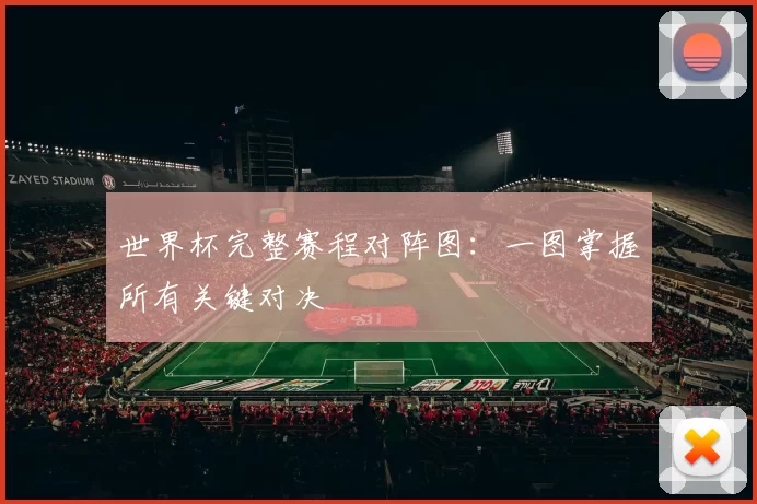 世界杯完整赛程对阵图:一图掌握所有关键对决